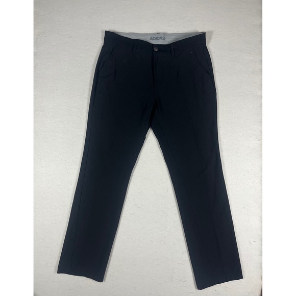 Adidas Mens Black Golf Pants Athletic Trousers Size 34x30 - Picture 2 of 6